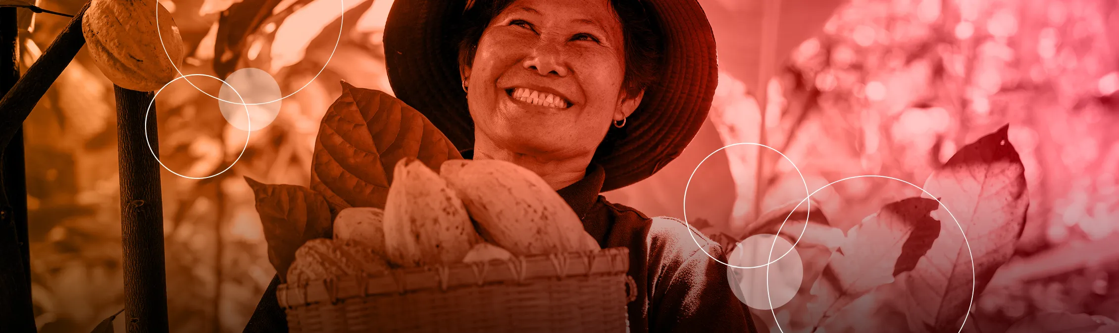 woman holding a box smiling